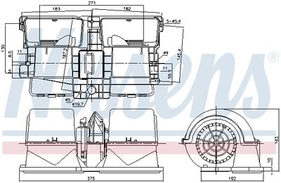 Interior Blower NISSENS 87134