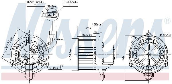 NISSENS 87537 Interior Blower