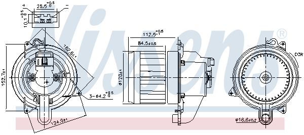 NISSENS 87609 Interior Blower