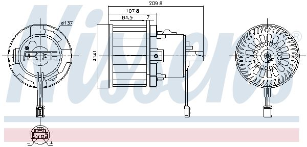 NISSENS 87610 Interior Blower