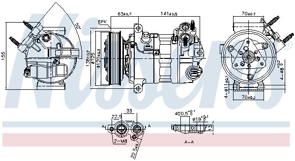 NISSENS 890594 Compressor, air conditioning