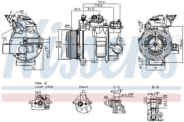 NISSENS 890793 Compressor, air conditioning