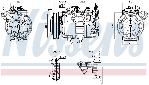 NISSENS 891043 Compressor, air conditioning