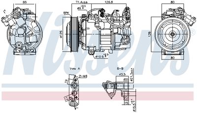 Compressor, air conditioning NISSENS 891043