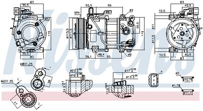 Compressor, air conditioning NISSENS 891097