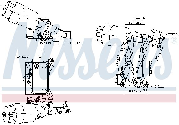 NISSENS 91241 Oil Cooler, engine oil