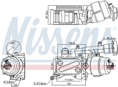 Oil Cooler, engine oil NISSENS 91346
