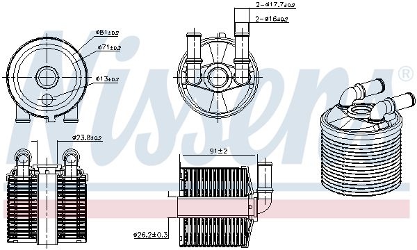 NISSENS 91506 Oil Cooler, automatic transmission