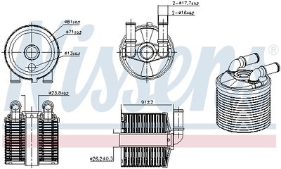 Oil Cooler, automatic transmission NISSENS 91506