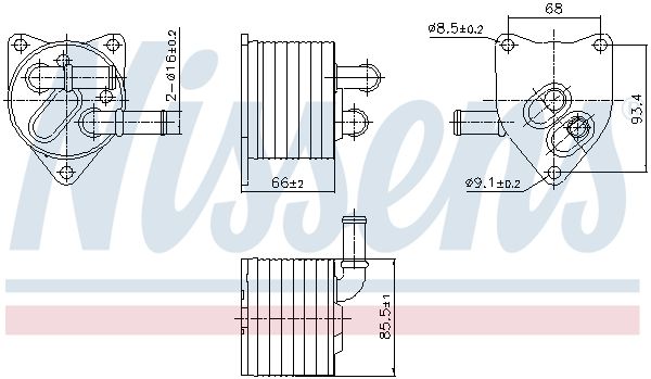 NISSENS 91512 Oil Cooler, automatic transmission