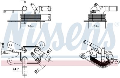 Oil Cooler, automatic transmission NISSENS 91529