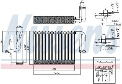 Evaporator, air conditioning NISSENS 92327