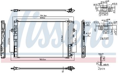 Condenser, air conditioning NISSENS 940901