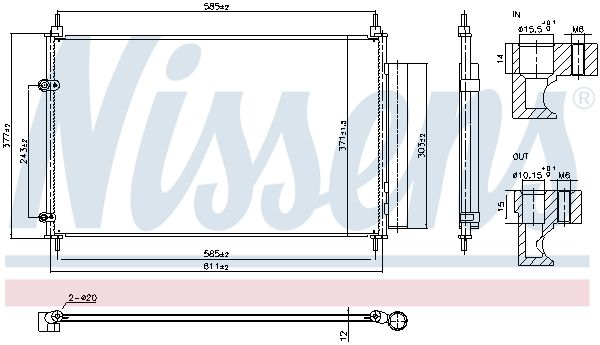 NISSENS 940953 Condenser, air conditioning