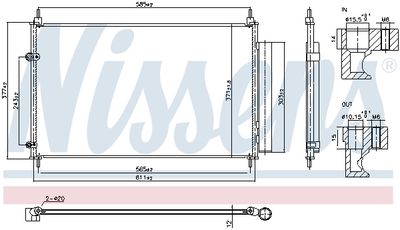 Condenser, air conditioning NISSENS 940953