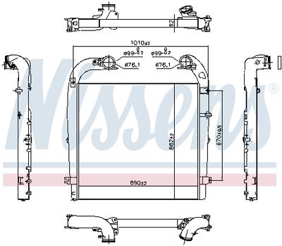 Charge Air Cooler NISSENS 961154