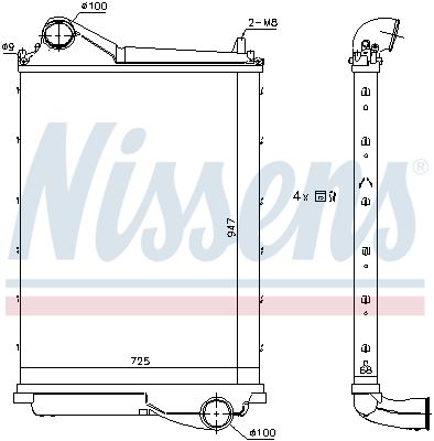 NISSENS 961185 Charge Air Cooler