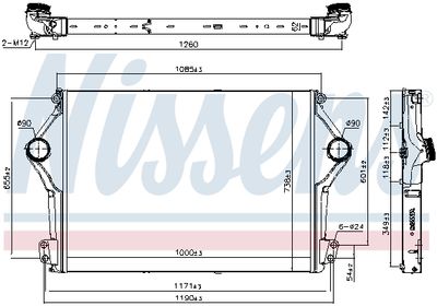 Charge Air Cooler NISSENS 961262