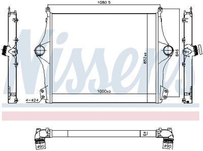 Charge Air Cooler NISSENS 961298