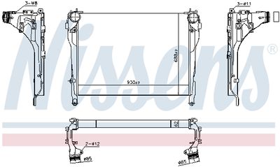 Charge Air Cooler NISSENS 961566
