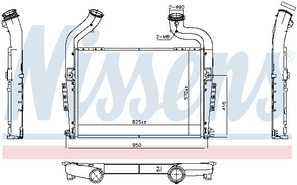 NISSENS 961576 Charge Air Cooler