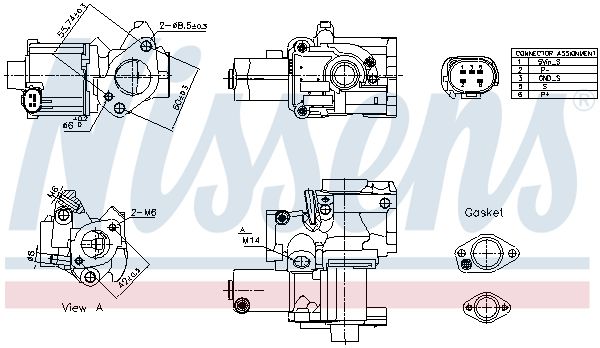 NISSENS 98199 EGR Valve