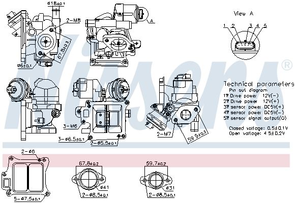 NISSENS 98383 EGR Valve