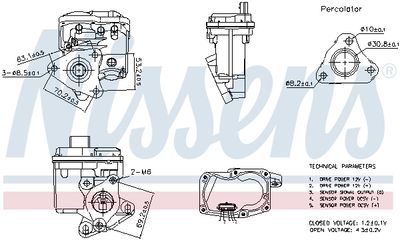 EGR Valve NISSENS 98402