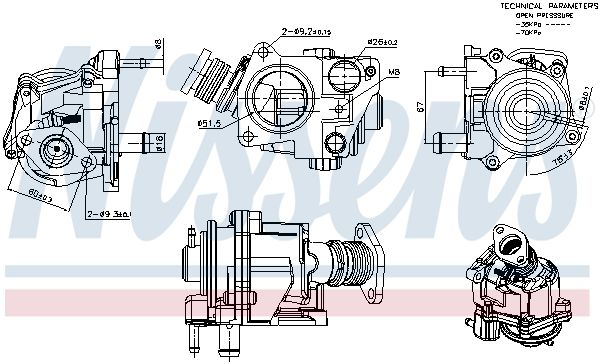 NISSENS 98424 EGR Valve