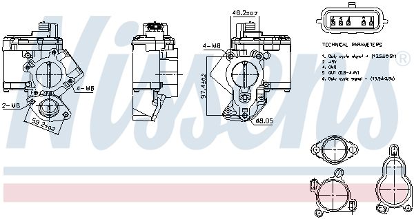 NISSENS 98463 EGR Valve
