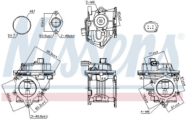 NISSENS 98521 EGR Valve