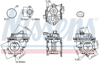 EGR Valve NISSENS 98521
