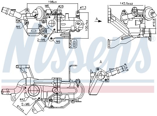 NISSENS 989273 Cooler, exhaust gas recirculation