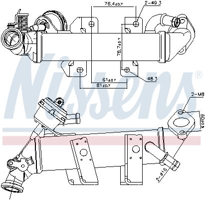 NISSENS 989389 Cooler, exhaust gas recirculation