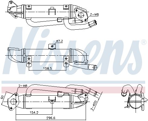 NISSENS 989414 Cooler, exhaust gas recirculation