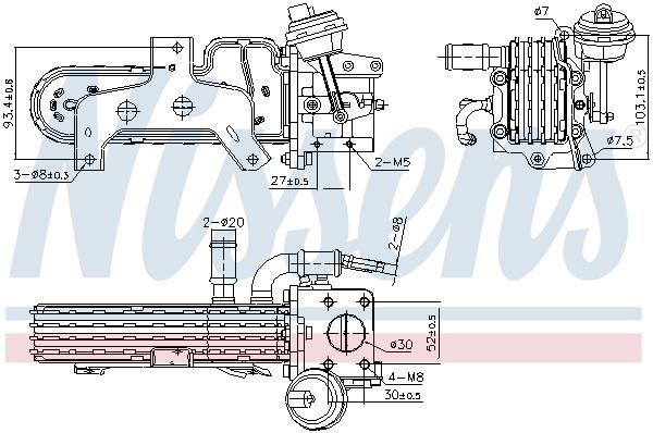 NISSENS 989420 Cooler, exhaust gas recirculation