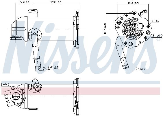 NISSENS 989431 Cooler, exhaust gas recirculation
