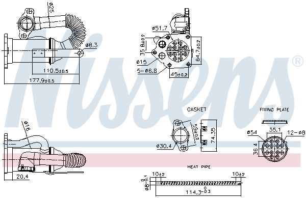 NISSENS 989453 Cooler, exhaust gas recirculation