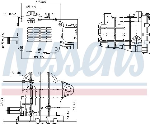 NISSENS 989481 Cooler, exhaust gas recirculation