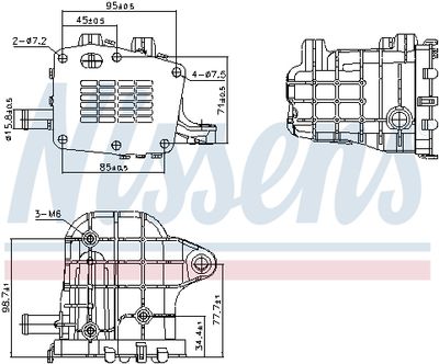 Cooler, exhaust gas recirculation NISSENS 989481