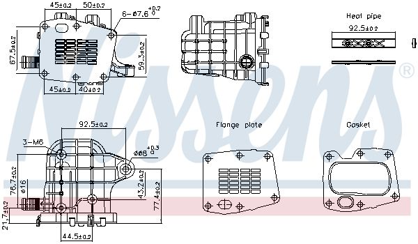 NISSENS 989493 Cooler, exhaust gas recirculation
