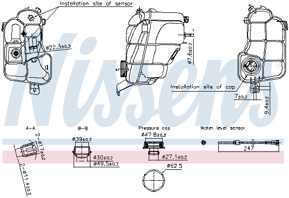 NISSENS 996294 Expansion Tank, coolant