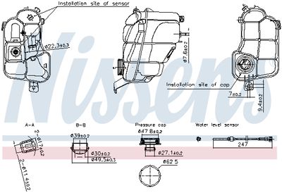 Expansion Tank, coolant NISSENS 996294