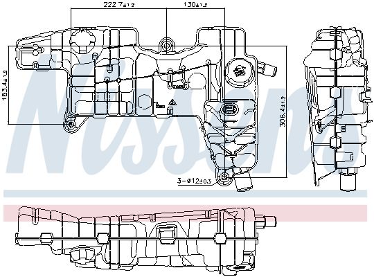 NISSENS 996310 Expansion Tank, coolant