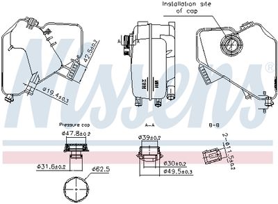 Expansion Tank, coolant NISSENS 996322