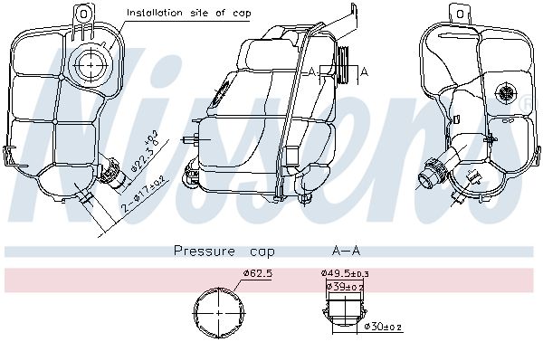 NISSENS 996337 Expansion Tank, coolant