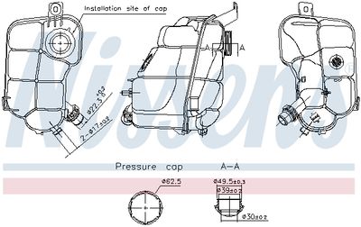 Expansion Tank, coolant NISSENS 996337