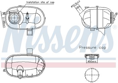 Expansion Tank, coolant NISSENS 996339