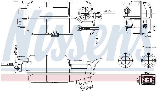 NISSENS 996359 Expansion Tank, coolant