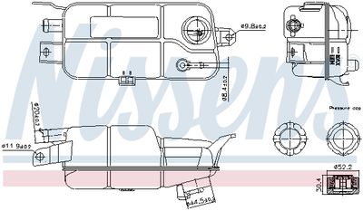 Expansion Tank, coolant NISSENS 996359
